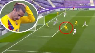 Antoine Griezmann falló un gol cantado en el partido del Barcelona ante Valladolid.