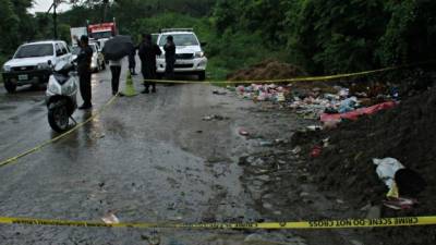El cadáver fue encontrado en la carretera a Ticamaya.