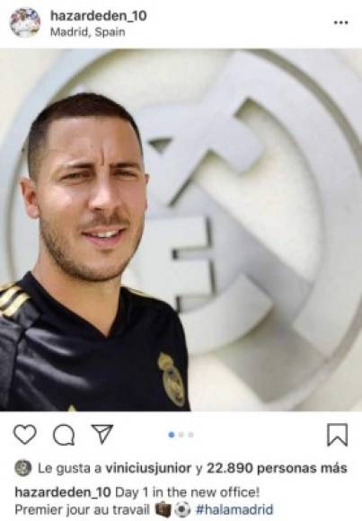 El extremo belga Eden Hazard se mostró feliz por cumplir uno de sus sueños, jugar en el Real Madrid. El jugadro lucirá el dorsal 7.