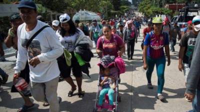 Salvadoreños migrantes. Foto EFE.