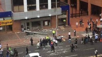 Cinco personas resultaron heridas tras las explosiones simultáneas en Bogotá. Foto: El Tiempo.