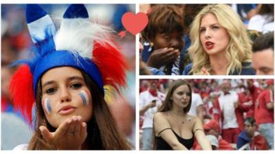Las francesas adornaron con su belleza el estadio Luzhniki de Rusia.