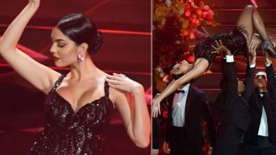 Georgina Rodríguez, modelo y pareja de Cristiano Ronaldo, debutó como copresentadora en el Festival de San Remo, Italia.