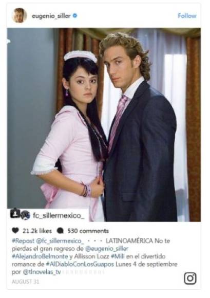 La publicación causó gran furor entre los fans de Allison, quienes llegaron a pensar que se trataba del regreso triunfal en una nueva telenovela.