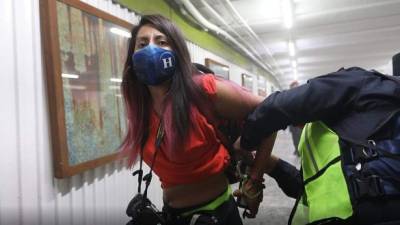 Sáshenka Gutiérrez, fotoperiodista de la agencia EFE, fue una de las detenidas durante la manifestación de mujeres en la capital de México./EFE.