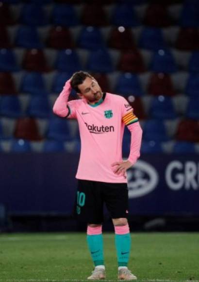 Así fue el gesto de Lionel Messi luego que Levante les empató sobre la recta final del partido.