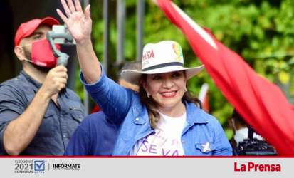 La candidata presidencial Xiomara Castro.