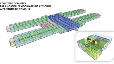 El concepto de diseño del hospital con área total de construcción de 3,000 metros cuadrados. Cortesía.