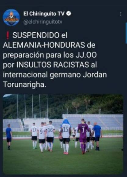 En sus redes sociales el programa de El Chiringuito se pronunció sobre lo ocurrido en el Honduras vs Alemania que se realizó en Japón.