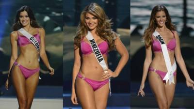 Las favoritas para llevarse la corona del Miss Universo 2014. Miss Colombia, Miss Venezuela y Miss España.