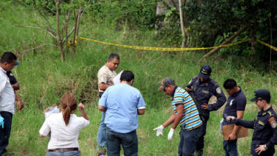 En un sector de la aldea El Caracol del Potrerillos fueron hallados los cuerpos.