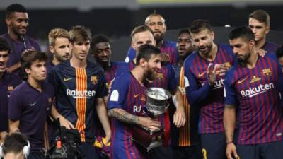 El FC Barcelona es el vigente campeón de la Supercopa de España. Foto EFE.