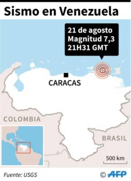 El nuevo temblor, ocurrido a las 09H27 locales, tuvo su epicentro 9 km al noroeste de Yaguaraparo, estado Sucre (noreste), el mismo del terremoto ocurrido ayer.