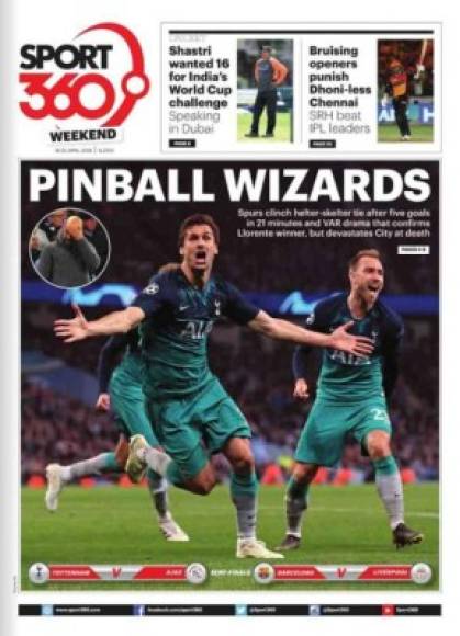 Sport 360 - 'Magos del pinball', así tituló el diario inglés tras la clasificación del Tottenham y eliminación del City.