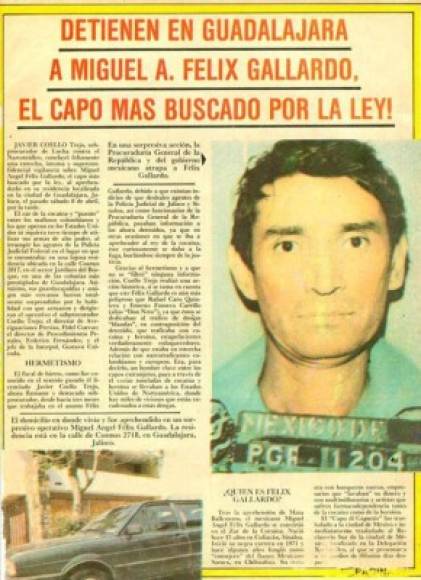 HECHO REAL: La separación de cárteles se dio después de que Félix Gallardo fue detenido —el sábado 8 de abril de 1989— en la Colonia Jardines del Bosque, en Guadalajara. MIRA: <a href='https://www.laprensa.hn/fotogalerias/farandula/1356625-410/narcos-mexico-personajes-quien-quien-temporada-2' style='color:red;text-decoration:underline' target='_blank'>Narcos México 2, así lucen los personajes en la vida real</a>