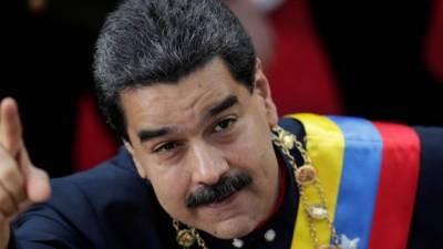 En su programa semanal en la televisora oficial VTV Maduro se refirió al conflicto interno en España.// Foto EFE.