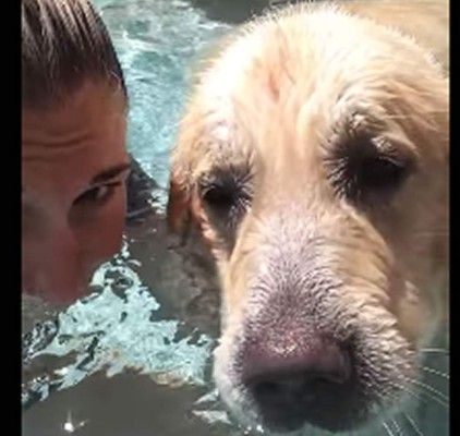 Video: Perro se divierte haciendo burbujas en el agua