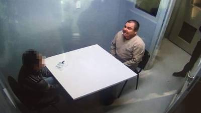 El narcotraficante mexicano Joaquín 'El Chapo' Guzmán es visto el 19 de enero de 2017. EFE/Secretaría de Gobernación de México.