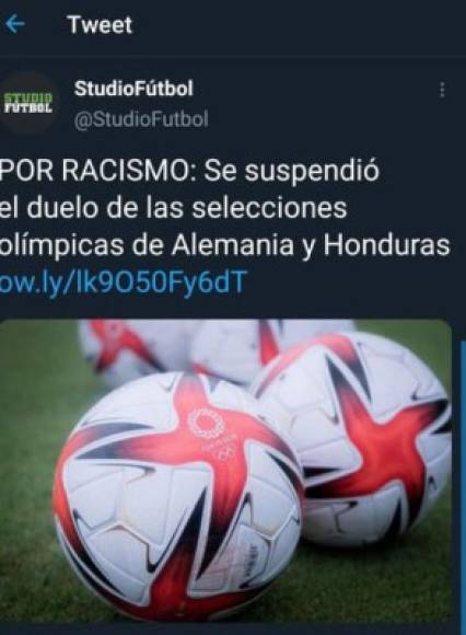 Los alemanes abandonaron el partido cuando faltaban cinco minutos ya que han denunciado que en la selección de Honduras insultaron supuestamente a uno de sus futbolistas.