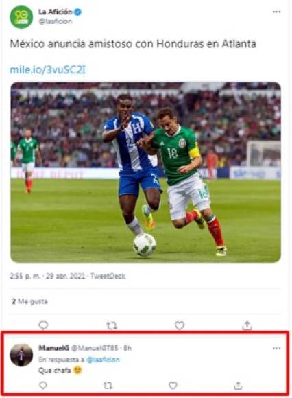 Los aficionados mexicanos no están muy contentos por el amistoso de su selección contra Honduras.