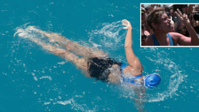 La nadadora estadounidense, Diana Nyad.