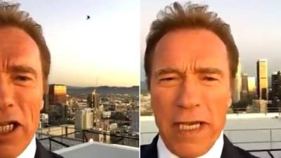 Schwarzenegger publica un divertido video en Snapchat.