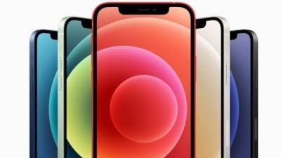 El nuevo iPhone 12 estará disponible en cinco colores.