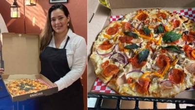 El emprendimiento de la sampedrana lleva por nombre 'Isabellas Pizza'.