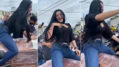 Gran controversia generó hace unos días el video viral de una mujer 'perreando' sobre el ataúd de su esposo.