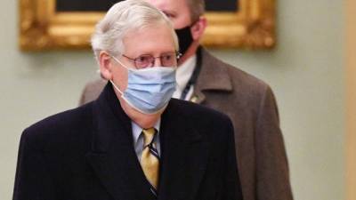 Mitch McConnell, líder de la minoría republicana en el Senado.