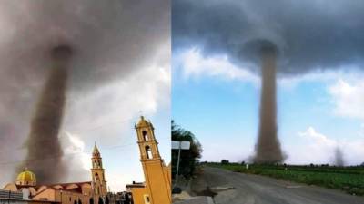 Imágenes de los tornados en Puebla.