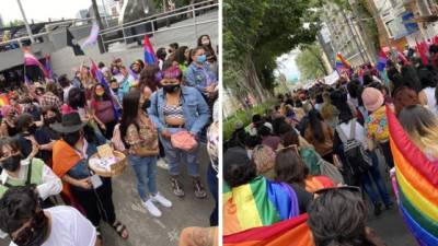 En la marcha destacó la presencia de activistas trans como Ophelia Pastrana.