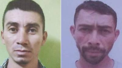 La Instituto Nacional Penitenciario divulgó los rostros de Francisco Javier Castro (izquierda) y Morazán Esteban Pavón Arteaga, los privados de libertad que se fugaron de la cárcel de El Paraíso.