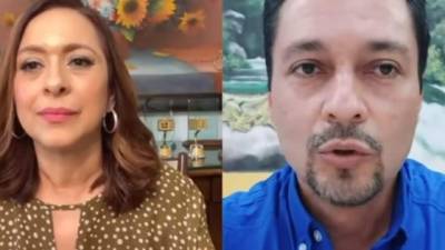 La periodista hondureña Neida Sandoval entrevistó a Alex Erazo, presidente del Club Rotario de San Pedro.