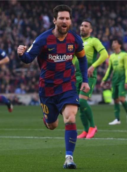 Messi tuvo una gran tarde en el Camp Nou y celebró a lo grande.