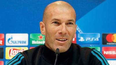 Zinedine Zidane durante la conferencia de prensa previa al choque de champions mañana ante el Tottenham.