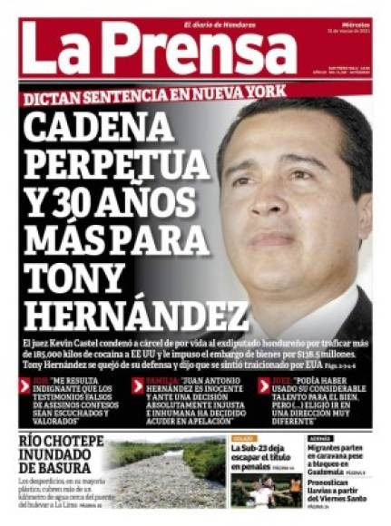 En la portada de Diario La Prensa se destacó la participación de Honduras en el Preolímpico tras perder la final contra México: “La Sub-23 deja escapar el título en penales”.