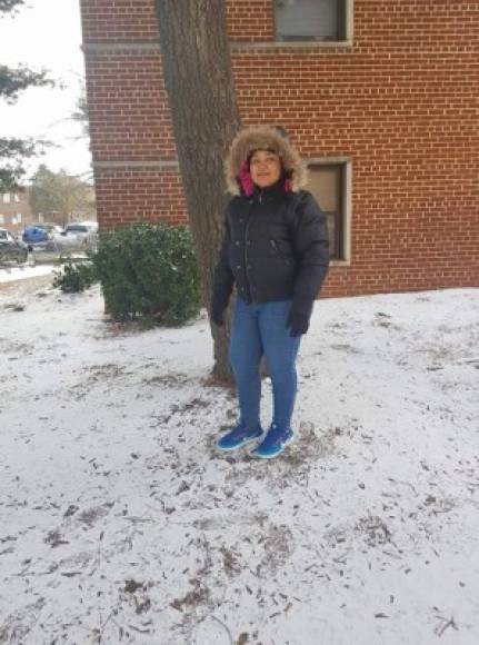 La usuaria de Facebook, Mechita Sánchez, compartió esta imagen de las fuertes nevadas en EUA.