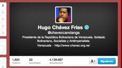 La cuenta de Chávez (@chavezcandanga) cuenta con más de cuatro millones de personas que se identifican como seguidores.