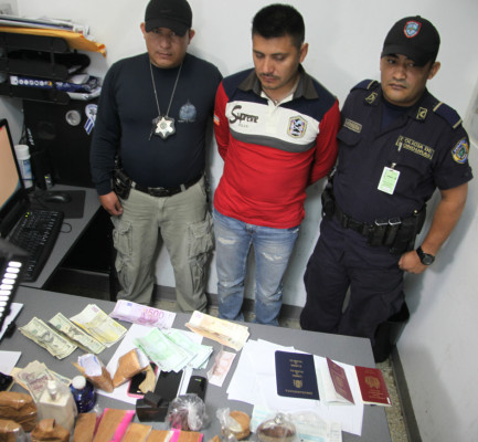 Ante la Fiscalía extranjero detenido con dólares y euros en aeropuerto de Honduras