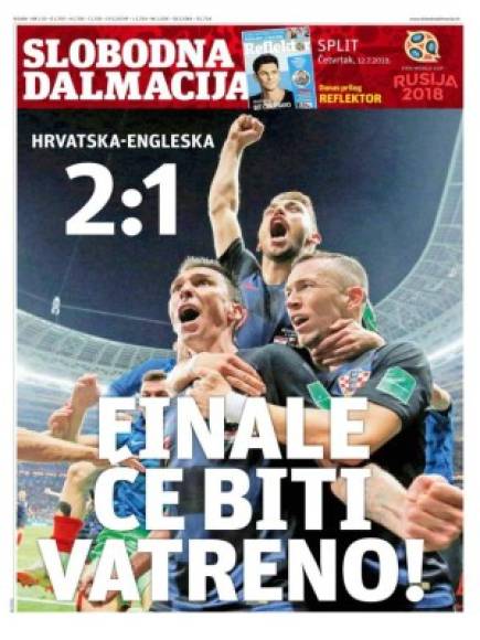 Diario croata Jutarnji.hr: 'Luchamos'. 'Fuego en la final, nación en trance'.