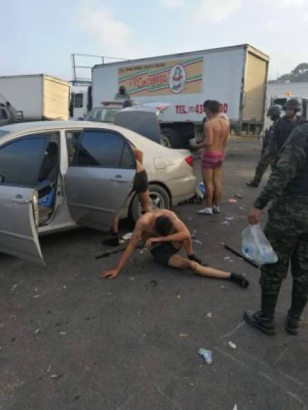 Es lamentable la condición en la que se encontraron los agentes. El hecho ocurrió en Pimienta, Cortés.