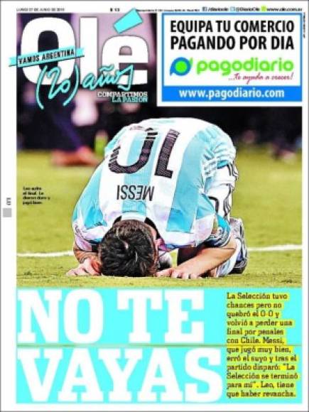 Diario Olé, hace una gran petición a Messi.