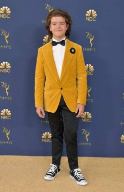 El joven actor Gaten Matarazzo de 'Stranger Things', otra de las series nominadas de la noche.