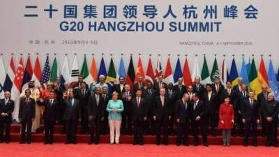 Los líderes del G20 se relajaron en la gala ofrecida por el presidente Xi. Fotos: AFP