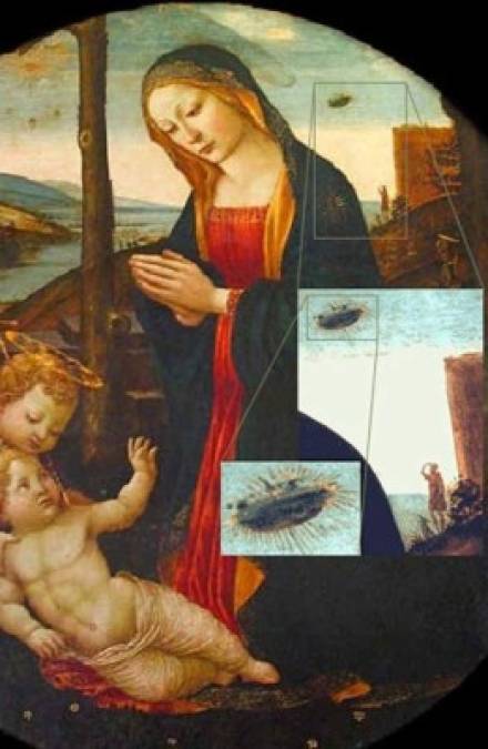 Este cuadro de Domenico Ghirlandaio es famoso por lo que aparece en el fondo de esta escena. Un extraño objeto volador aparece en el fondo de la pintura, flotando sobre el agua. También parece haber un hombre sorprendido por su visión. ¿Que quería transmitir el pintor con esto? ¿Existían los fenómenos OVNIs en el siglo XV?