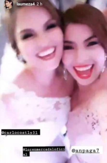 ¡Hermosas! La bella presentadora Laura Meza de Televicentro junto a Karen Torres, esposa de Carlo Costly.