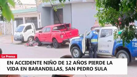 Video: En accidente niño de 12 años pierde la vida en el Barrio Barandillas de San Pedro Sula