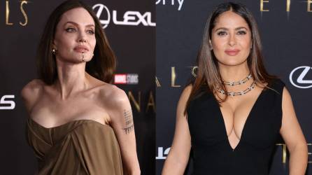 Salma Hayek y Angelina Jolie fueron las estrellas del estreno mundial de “Eternals”, la nueva película de la exitosa saga de Marvel.