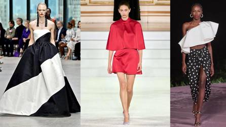 Carolina Herrera siempre fiel a la combinación de colores blanco y negro, a los vestidos princesa, capa y la infaltable blusa blanca, no importa el diseño.